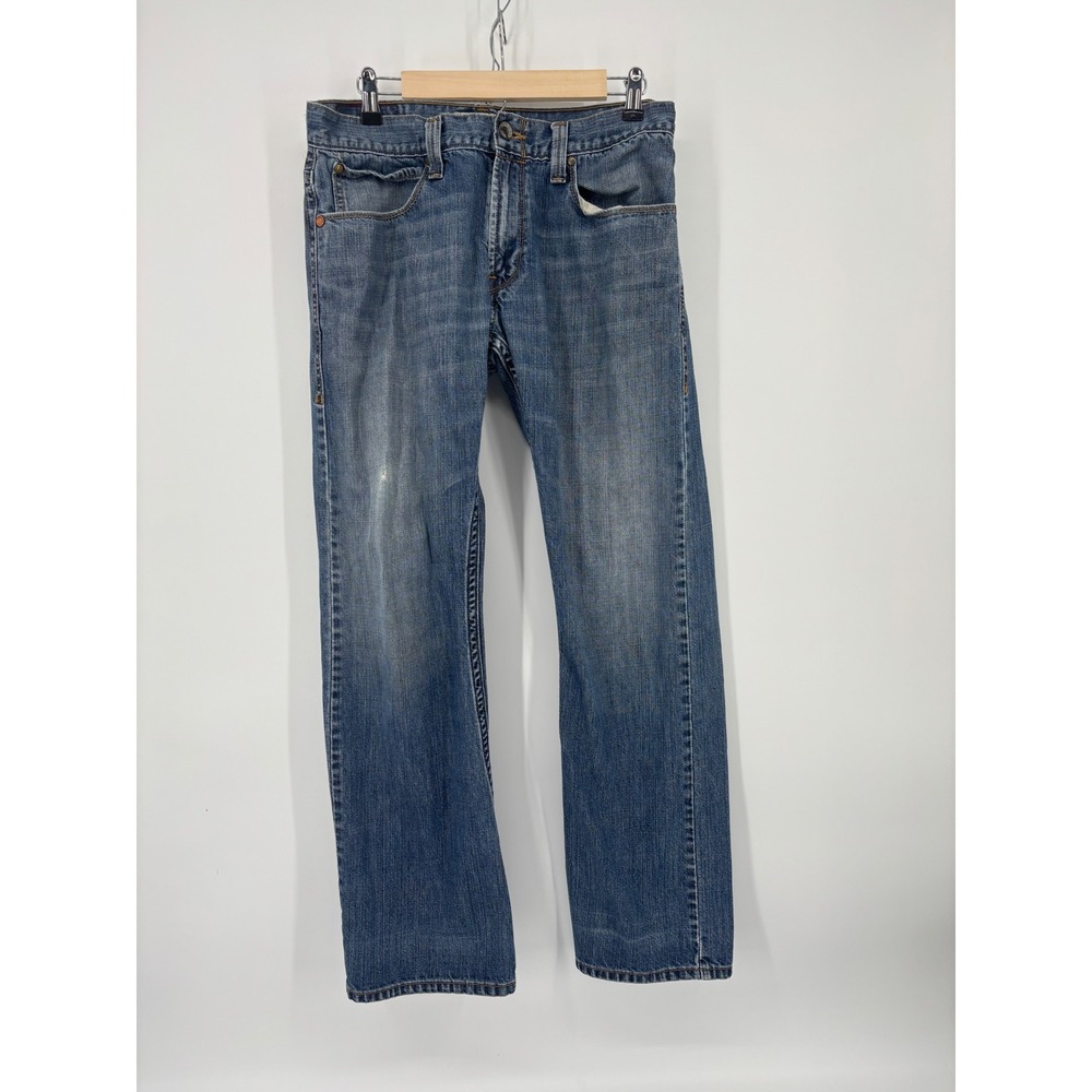 Levis 514 Slim Straight Jeans Mens 34x32 Blue Denim Medium Wash 100% Cotton
